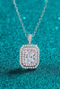 1 Carat Moissanite Geometric Pendant Chain Necklace test