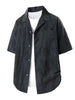 Men's Plus Size Button Up Short Sleeve Shirt test