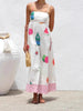 Printed Checkered Hem Cami Midi Dress test