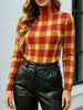 Plaid Pattern Slim Fit Knit Top test