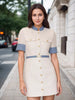 Contrast Button Front Mini Dress test