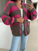 Striped Open Front Long Sleeve Cardigan test