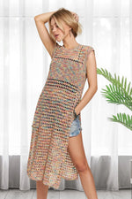 ADORA Multi Color Crochet Tunic Top - Shopimist