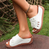 Comfortable Wedge Sandals with Floral Embellishments test