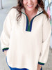 Textured Waffle Knit Half-Zip Sweatshirt test