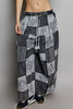 POL Drawstring Patchwork Wide Leg Pants