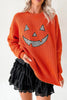 Drop Shoulder Long Sleeve Round Neck Halloween Sweater test