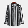 Men's Striped Long Sleeve Casual Shirt test
