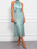 Circular Applique Sleeveless Midi Dress test