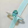 925 Sterling Silver Zircon Oval Ring test