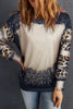 Leopard Round Neck Long Sleeve Sweatshirt test