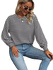Striped Round Neck Lantern Sleeve Top test