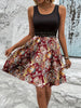 Printed A-Line Tank Dress with Lace Waist Detail test