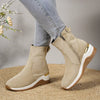 Suede Ankle Boots with Wedge Heel test