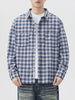 Men's Plus Size Plaid Button Up Long Sleeve Shirt test