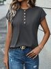 Perfee Half Button Round Neck T-Shirt test