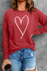 Heart Pearl Detail Round Neck Sweatshirt test