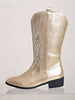 Embroidered Block Heels Boots test