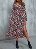 Perfee Floral V-Neck Slit Midi Dress test