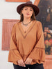 Plus Size V-Neck Peplum Blouse test