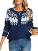 Fair Isle Patterned Button-Down Knit Cardigan test