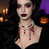 Halloween Pearl Double Layered Choker Necklace test