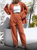 Open-Front Cardigan and Wide Leg Pants Set test