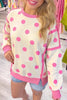 Polka Dot Crew Neck Sweatshirt test