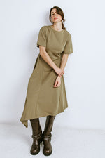 RIGHT ON CUE KNIT MIDI DRESS