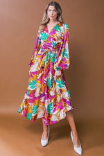 CAREFREE CONFIDENCE WOVEN MIDI DRESS