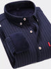 Men's Full Size Fleece Lined Striped Shirt Plus Size test