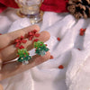 Christmas Tree Bowknot Dangle Earrings test