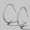 Zircon 925 Sterling Silver C-Hoop Earrings test