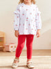 Children's Cherry Print Ruffle Sleeve Top and Leggings Set test
