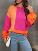 Angel Wings Color Block Round Neck Sweater test