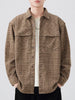 Men's Plus Size Plaid Button Up Long Sleeve Shirt test