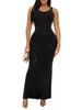 Sleeveless Rhinestone Embellished Bodycon Maxi Dress test