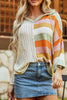 Openwork Color Block Hooded Sweater test