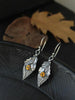Alloy Rhinestone Leaf Shape Earrings test