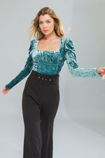 PUT ON A SHOW VELVET TOP