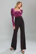 PUT ON A SHOW VELVET TOP