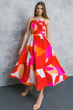 IF YOU DON'T MIND WOVEN MIDI DRESS