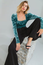 PUT ON A SHOW VELVET TOP