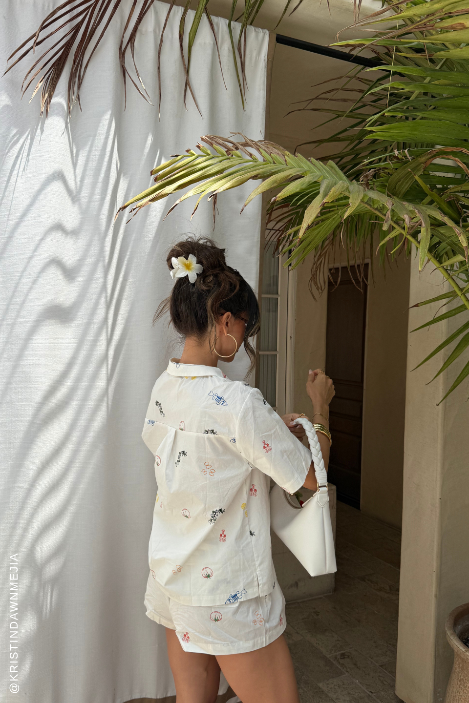 AFTER HOURS WHITE WOVEN SHORTS