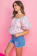 LIFETIME OF LOVE WOVEN TOP