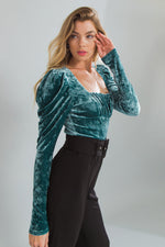 PUT ON A SHOW VELVET TOP