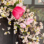 26 Inch Pink Blossom Wreath