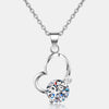 2 Carat Moissanite Heart 925 Sterling Silver Necklace test