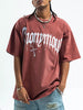 Men's Letter Round Neck Half Sleeve T-Shirt test