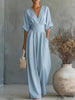 Full Size Half Sleeve Wide-Leg Jumpsuit Plus Size test